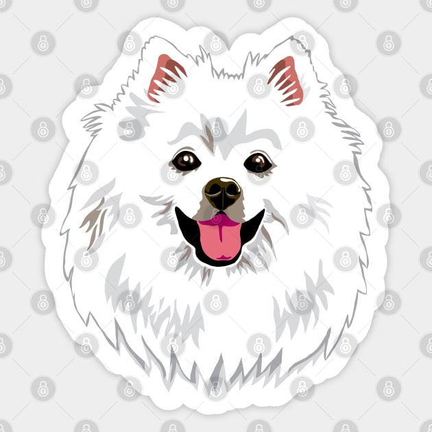 American Eskimo Sticker by MichellePhong